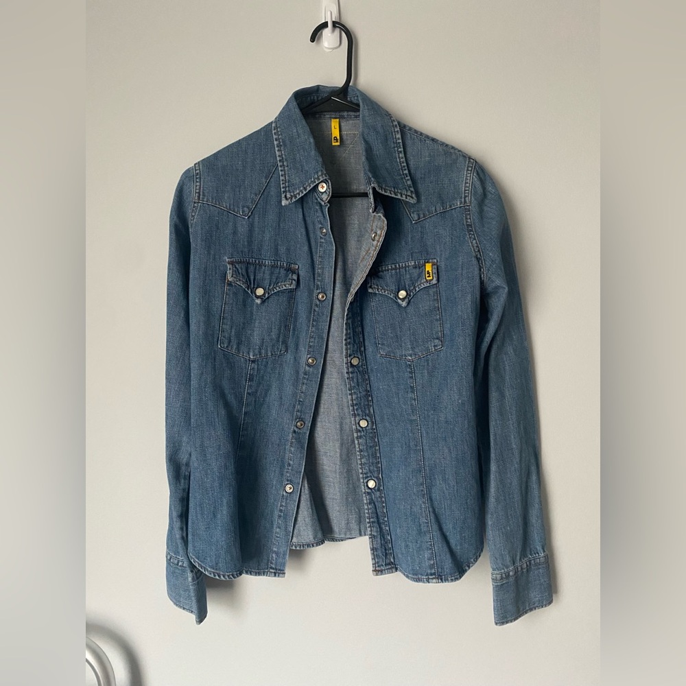 Melting Pot Vintage Italian Denim Button up (Large)